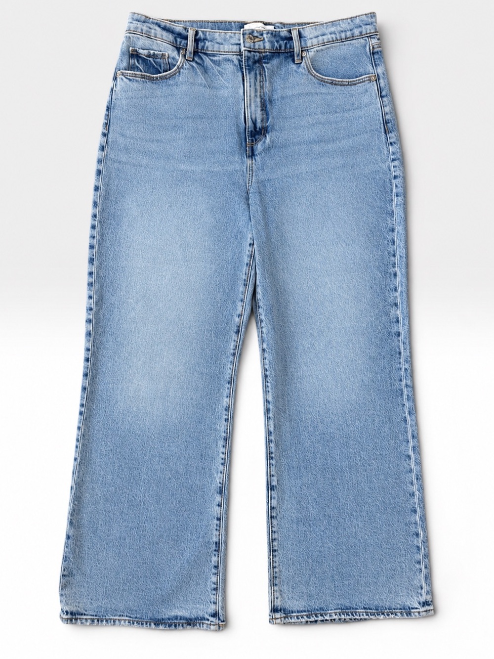 LOFT High Rise Wide Leg Jeans Light Wash Indigo 31/12